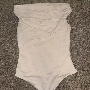 Express Cream Boatneck Bodysuit